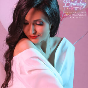 Elegant birthday photography for adults in Richmond Hill studio setup