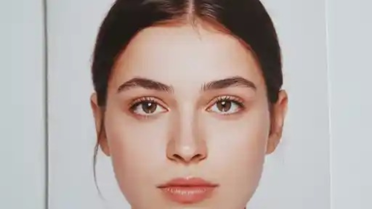 Printed Canadian passport photo 50x70mm on white background