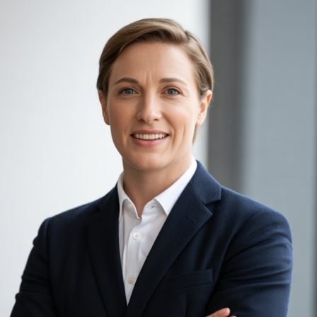 Corporate team headshot with consistent lighting and framing