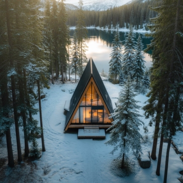 Scandinavian style Airbnb living room with natural light and cozy design