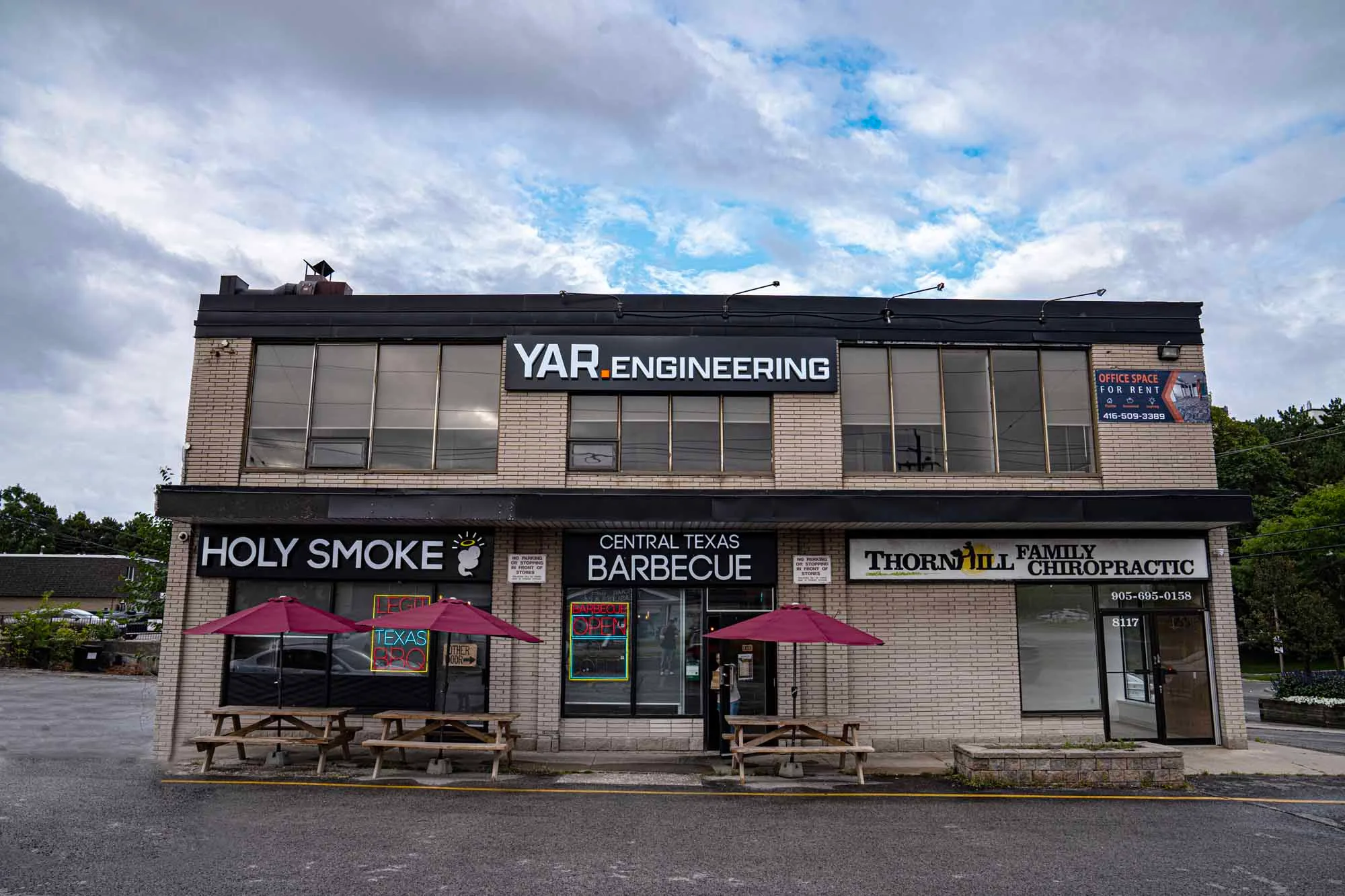 Commercial property exterior photographed for a GTA real estate listing