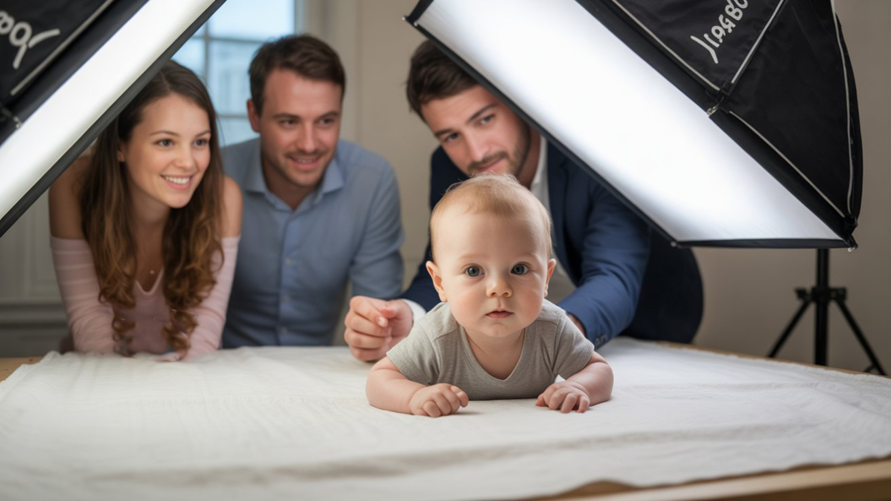 newborn passport photo professional setup