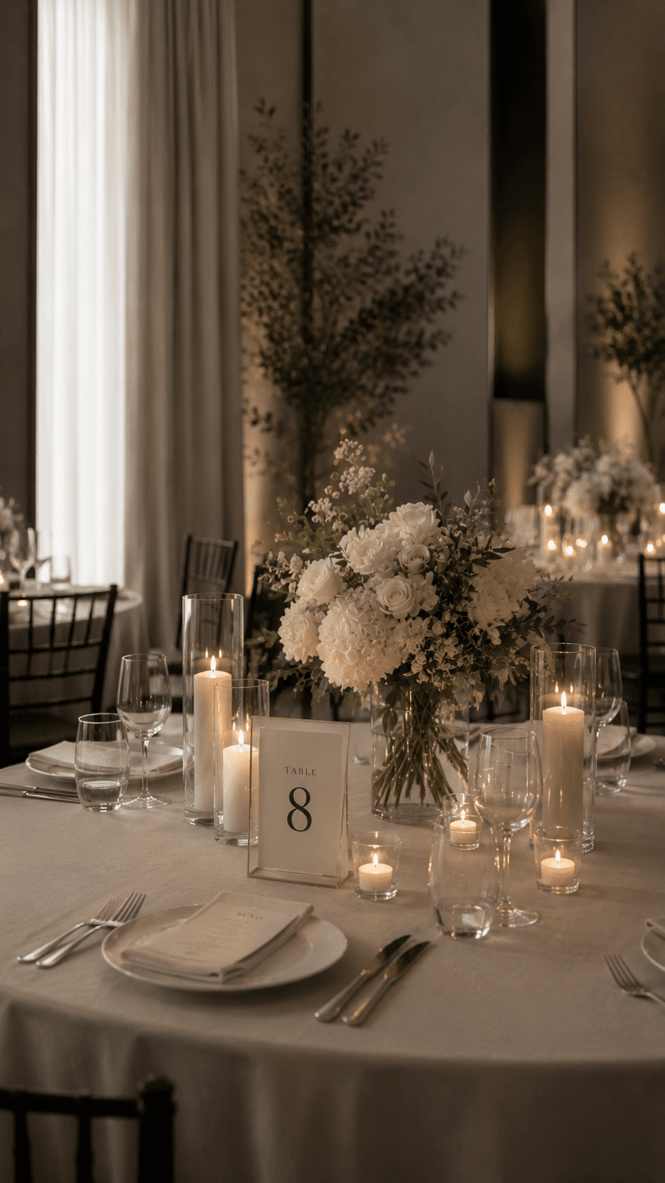 Elegant reception details photographed at a professional Toronto event