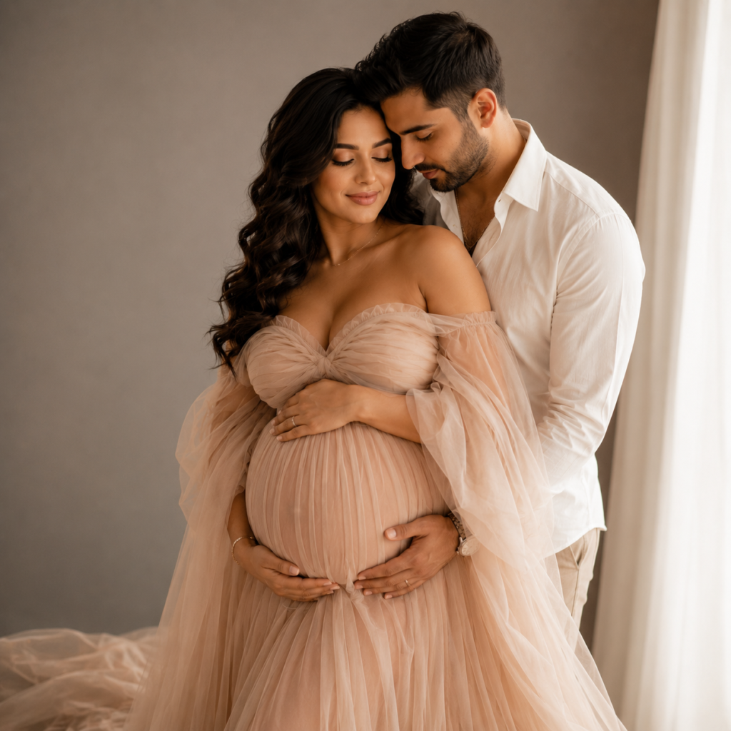 Maternity photography with partner and family in Toronto