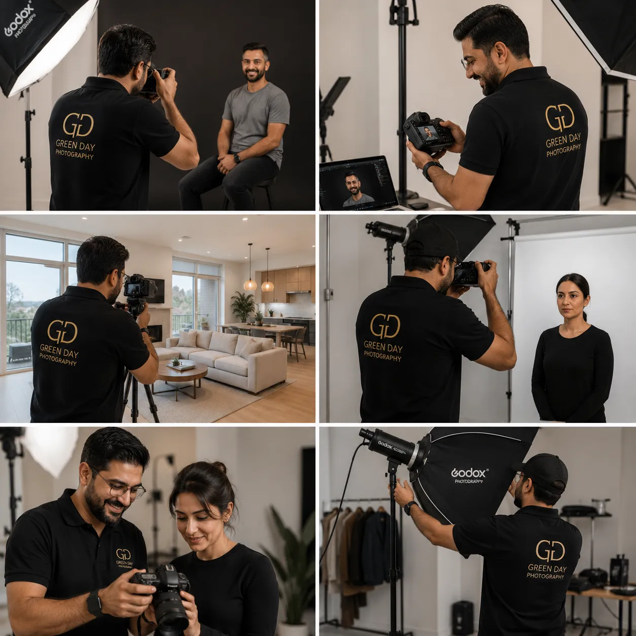Behind the scenes photography session
