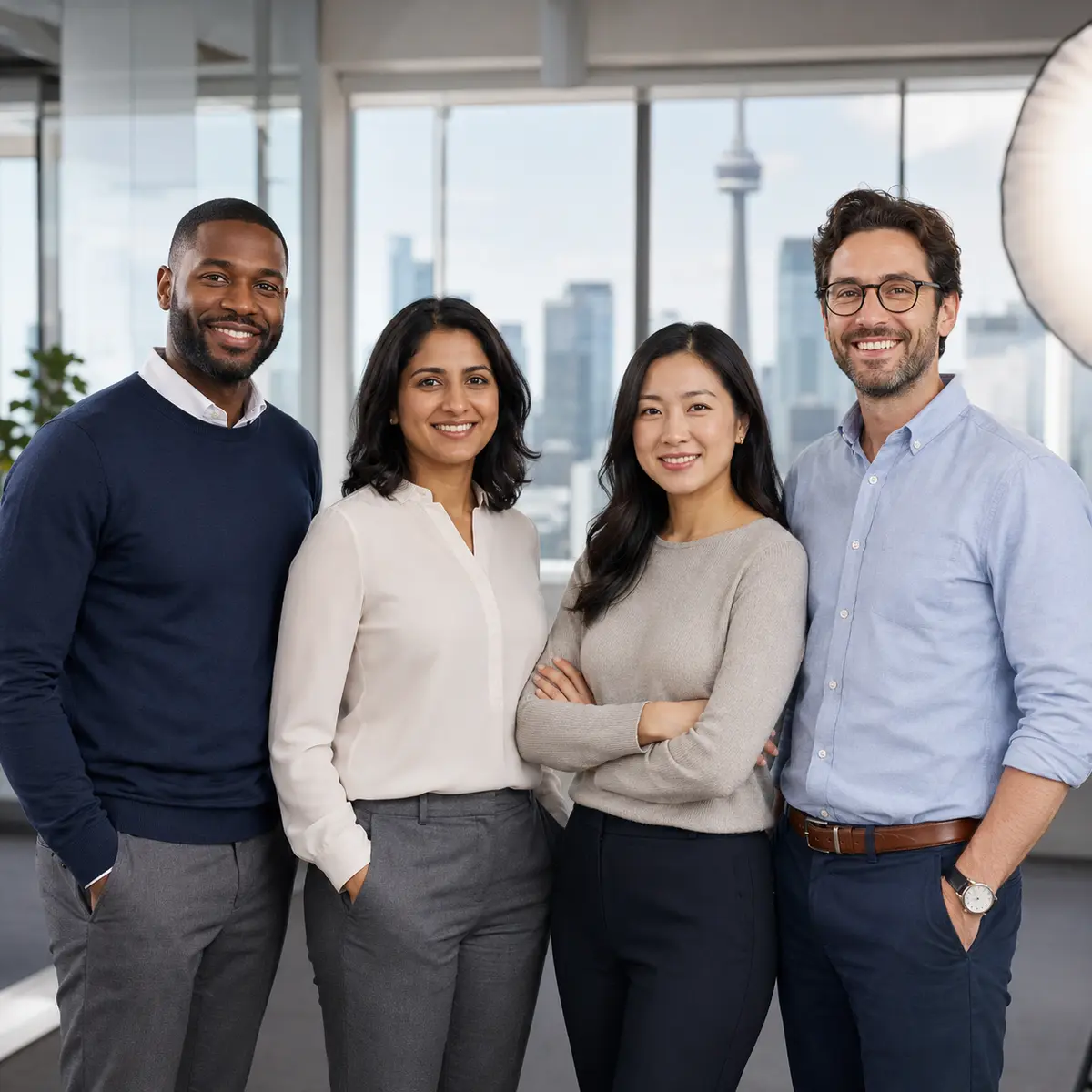 Consistent corporate team headshots photographed in Toronto