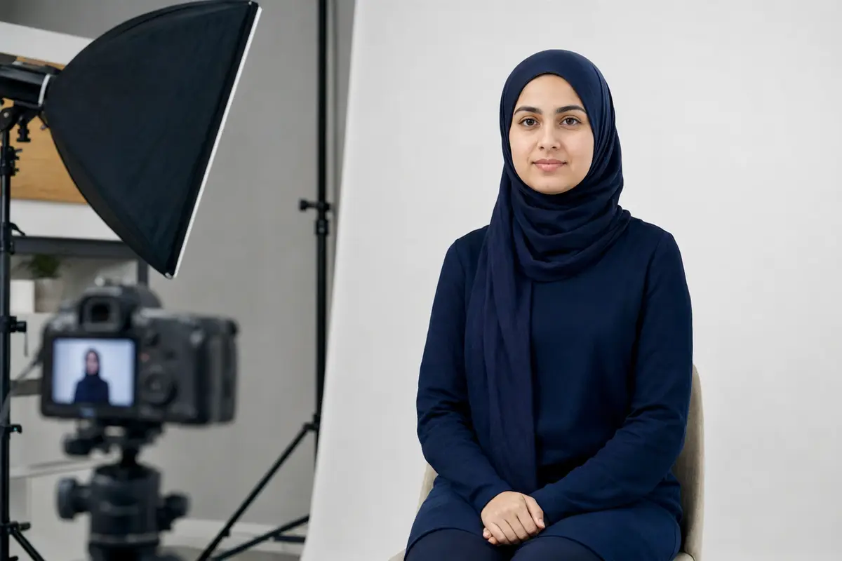 Religious head covering in a Canadian passport photo session