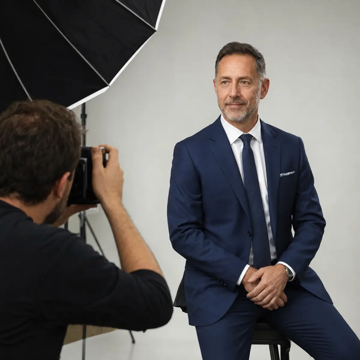 Studio headshot photography with professional lighting in Toronto
