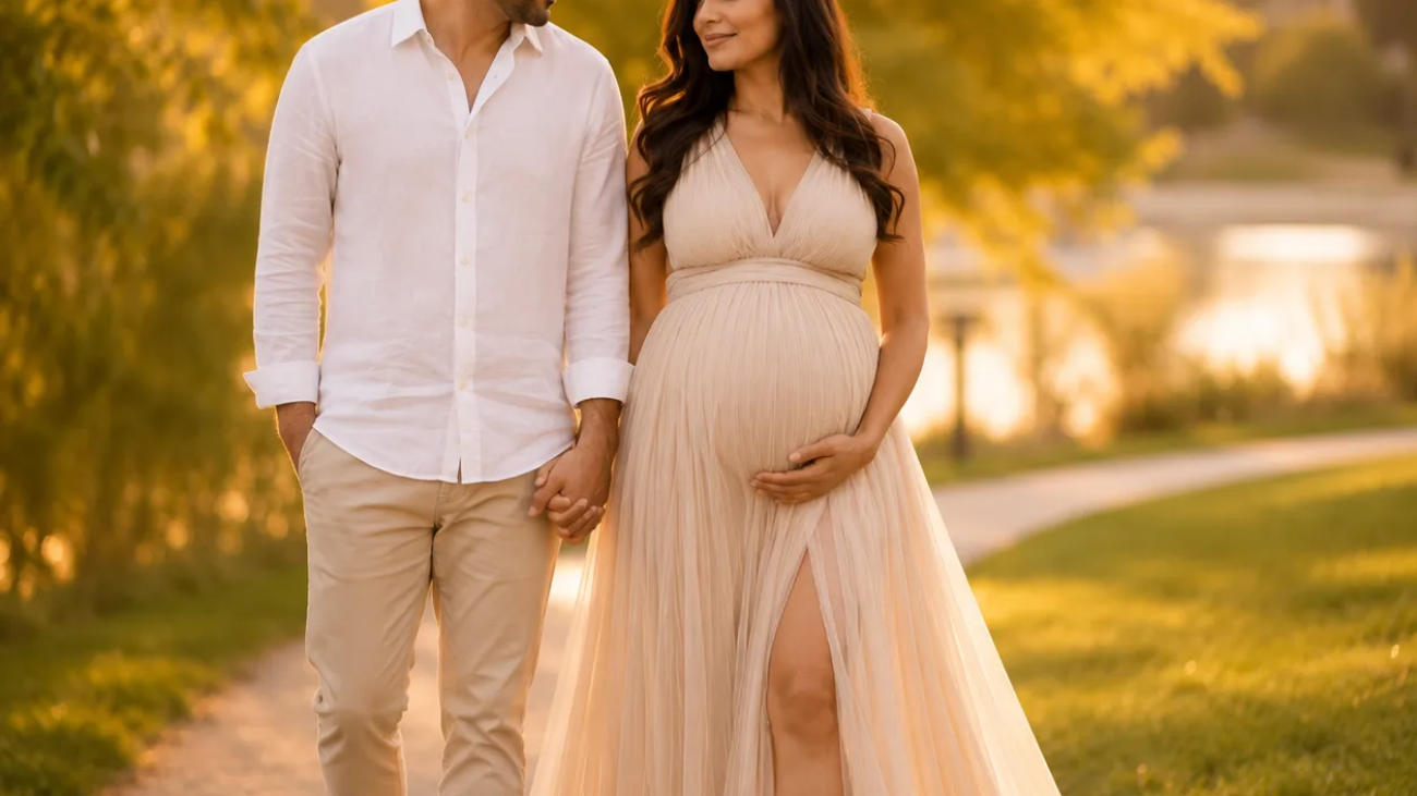 Professional maternity photography session in Richmond Hill studio