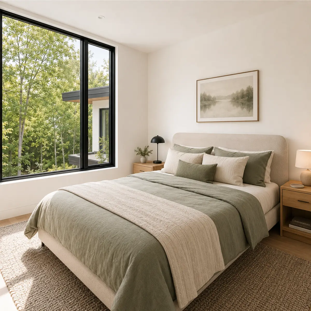 Comfortable guest bedroom in a professionally photographed vacation home
