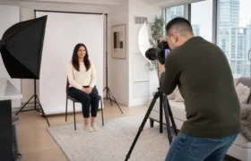 Professional photographer providing an at-home passport photo service in Toronto