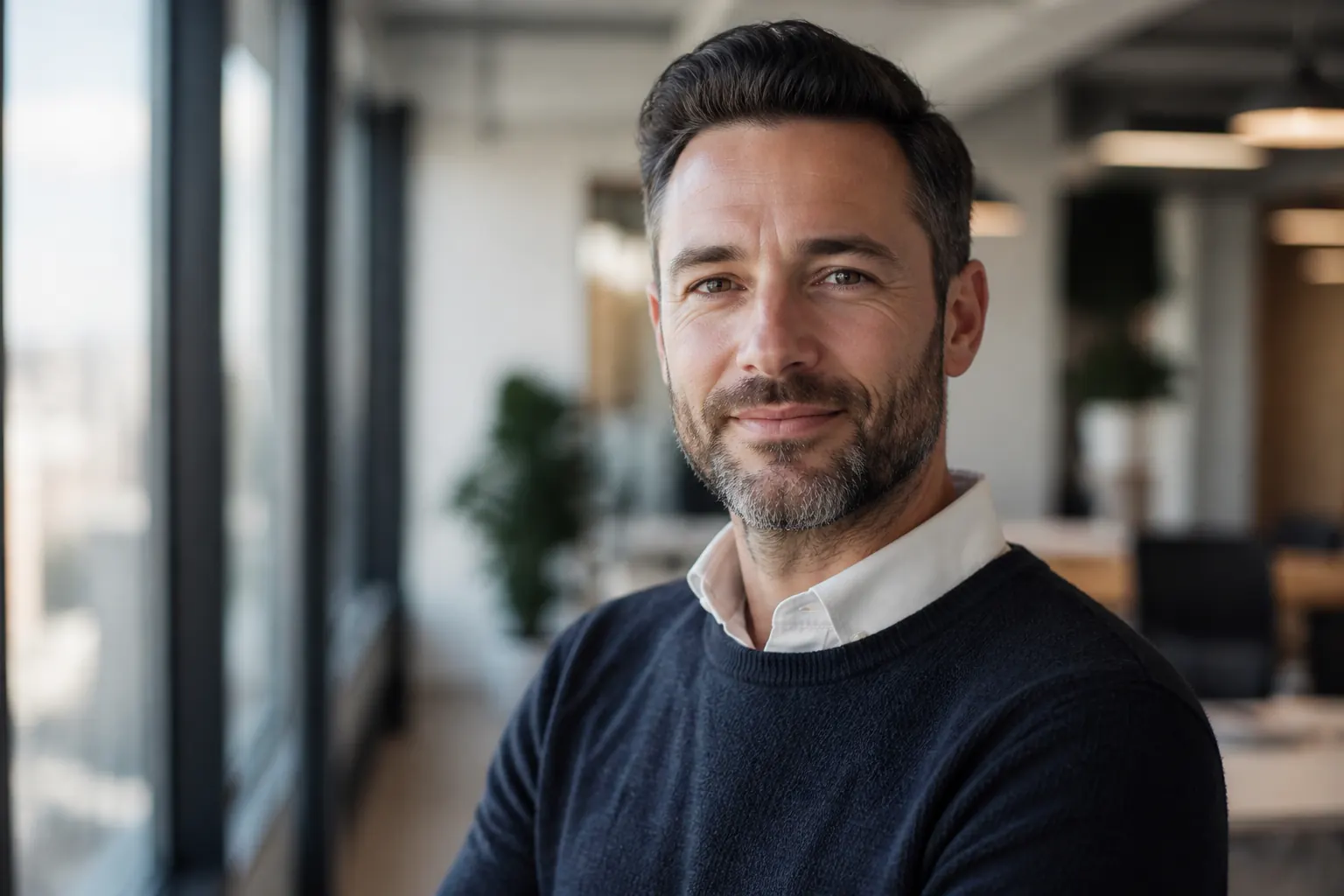 Professional at-home headshot for a Toronto business professional