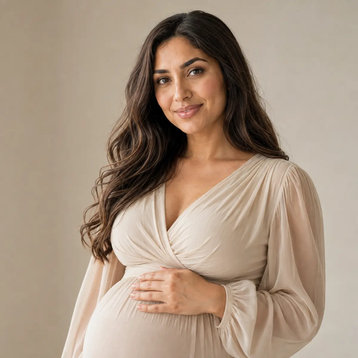 Close-up professional maternity portrait photographed in Markham
