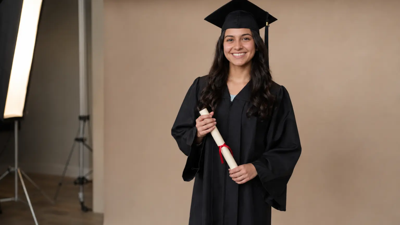 Professional graduation photo studio session in Richmond Hill serving Toronto and the GTA
