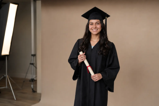 Professional graduation photo studio session in Richmond Hill serving Toronto and the GTA