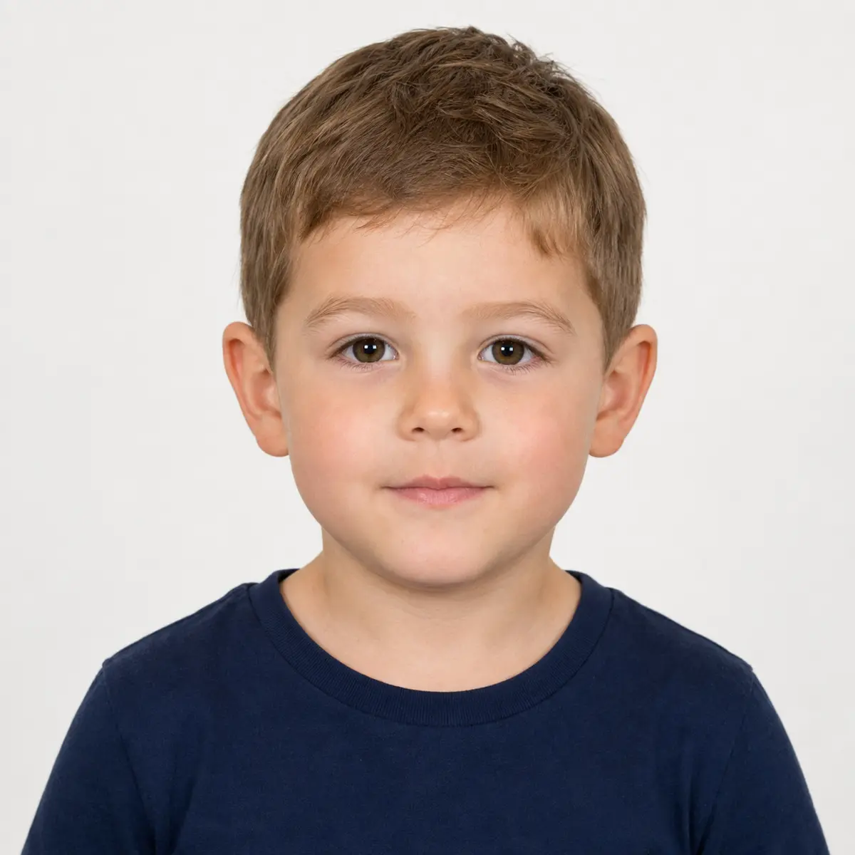Canadian passport photo example for a young boy in Toronto