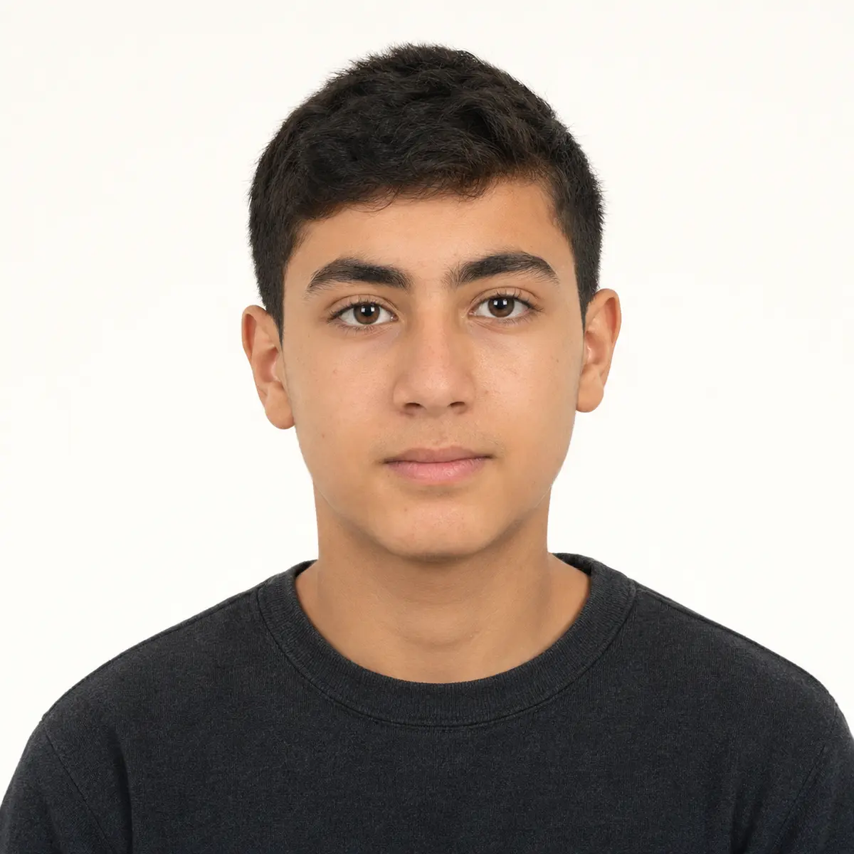 Professional teen passport photo taken in Toronto