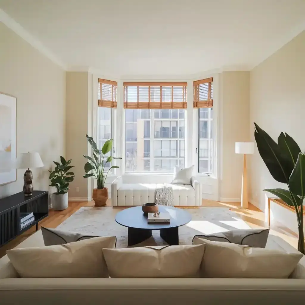 Staged living room photographed for a professional GTA property listing