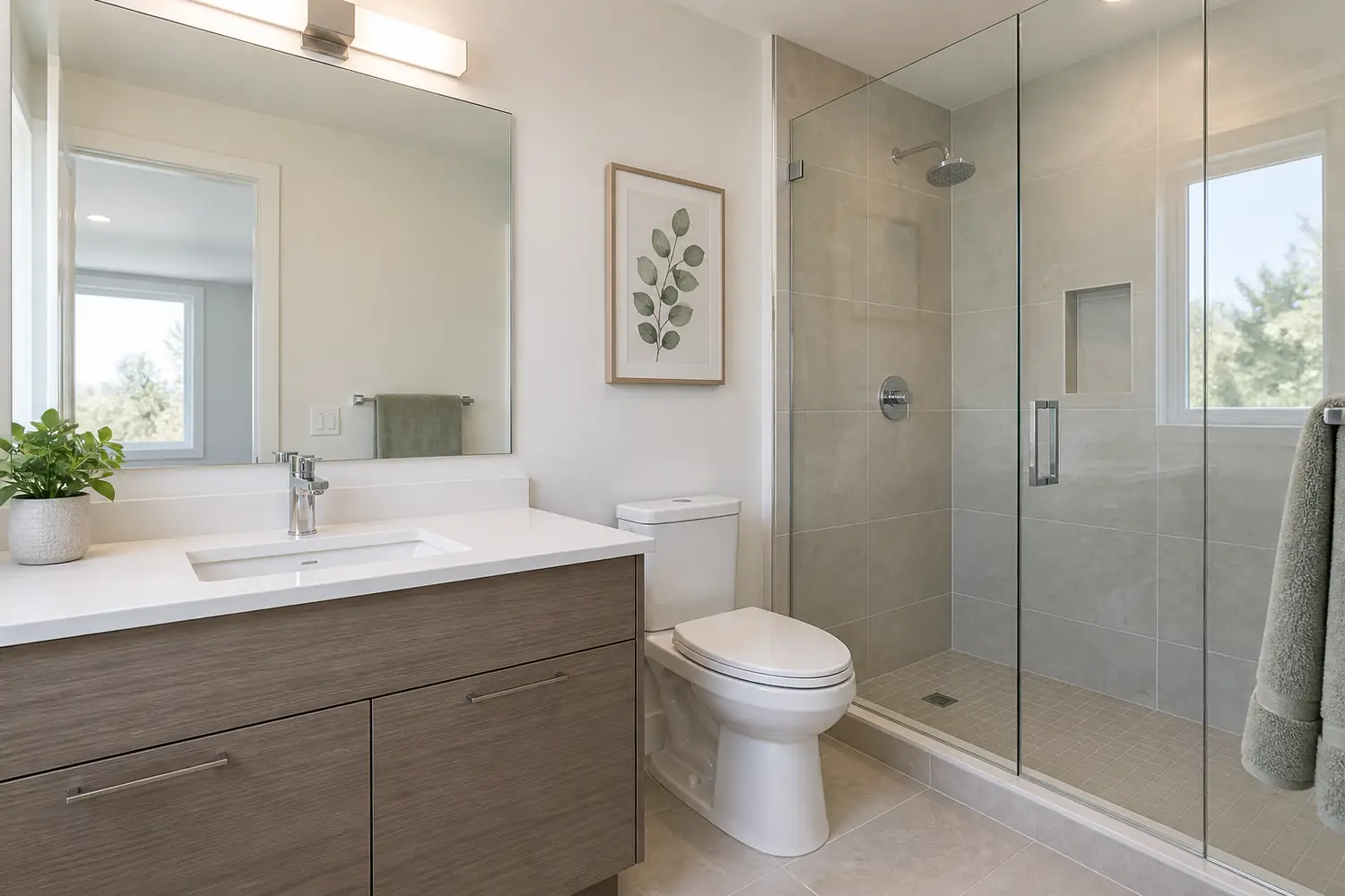 Clean GTA home bathroom prepared for real estate listing photography