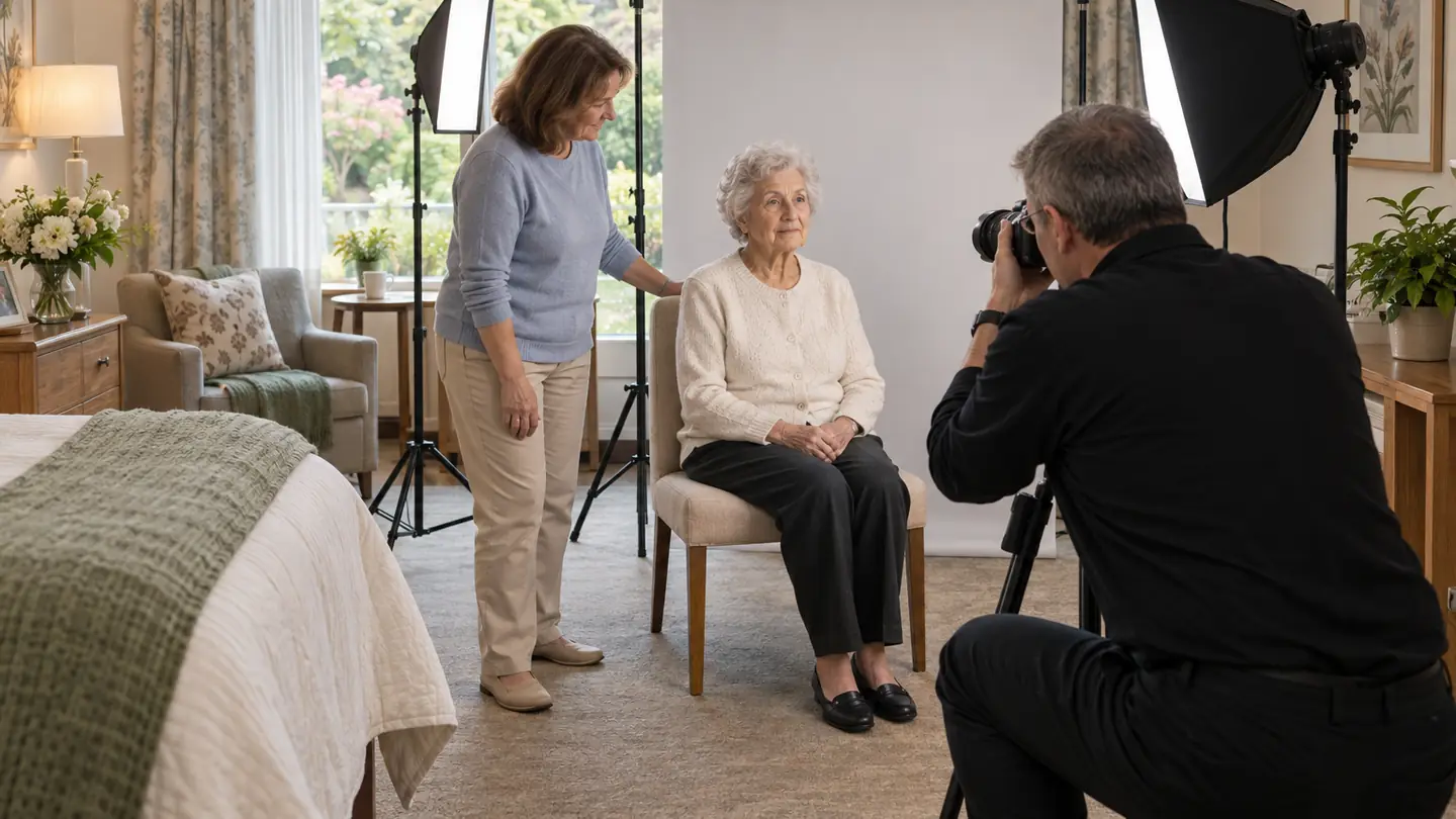 Senior passport photo home service in a Toronto retirement residence