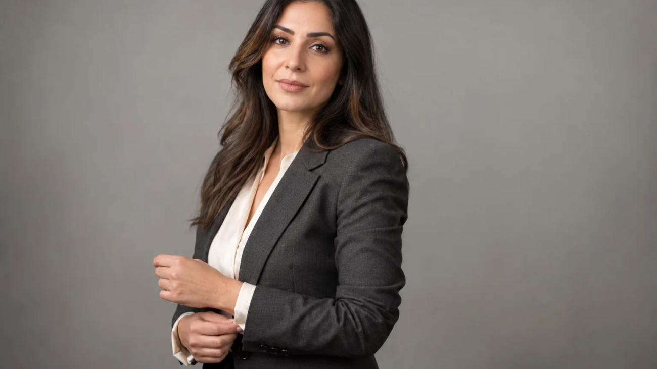 Professional studio headshot of a woman executive in Toronto