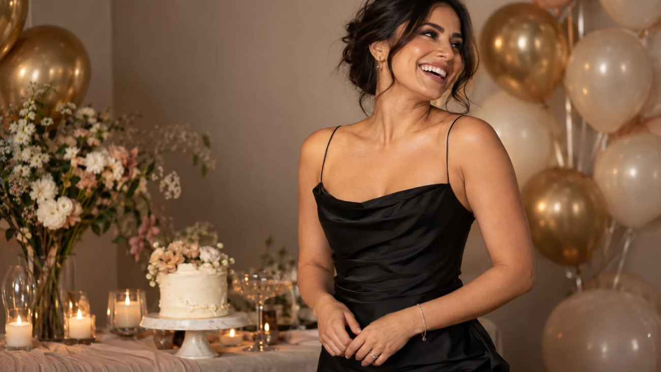 Elegant studio birthday photoshoot in Toronto