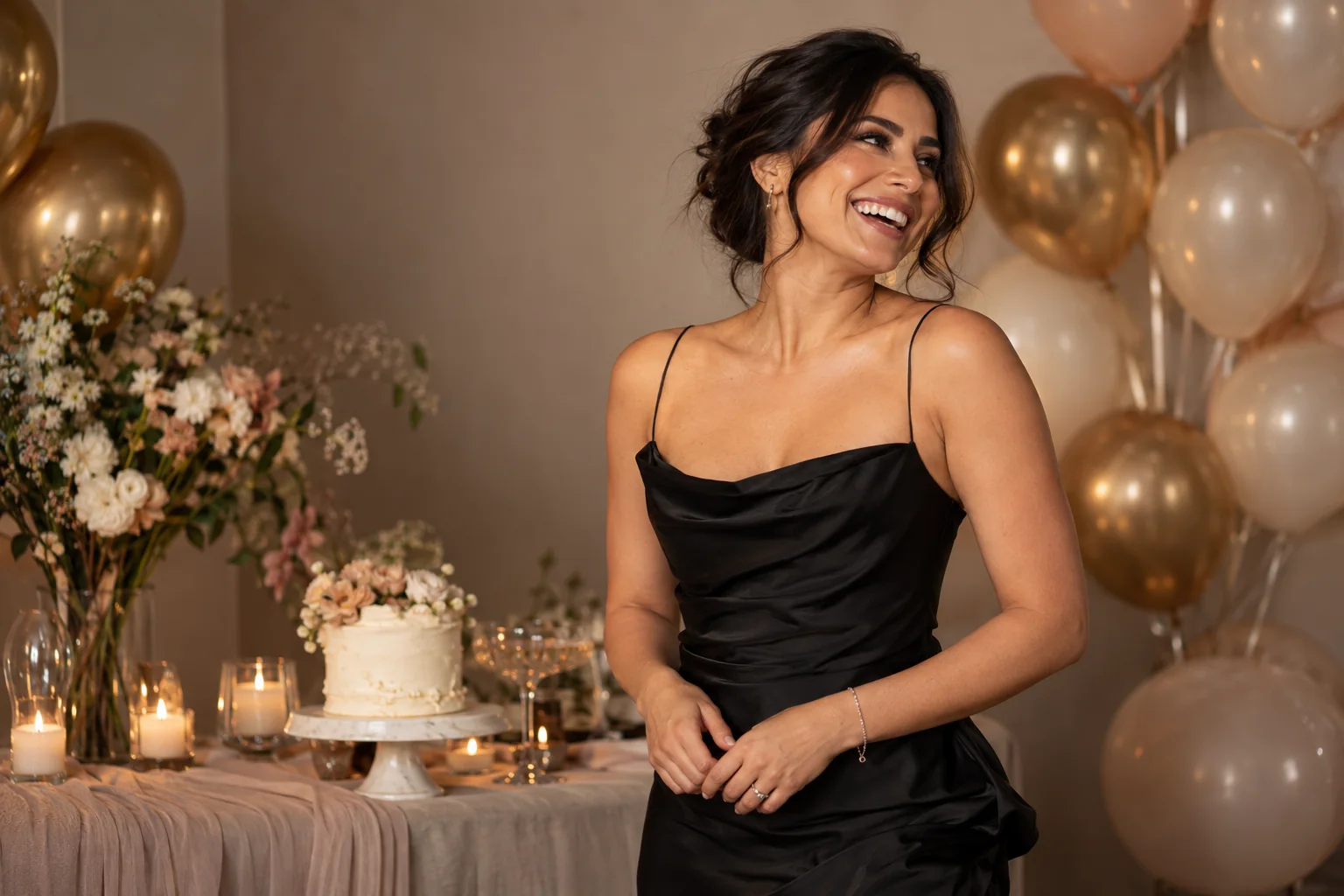 Elegant studio birthday photoshoot in Toronto