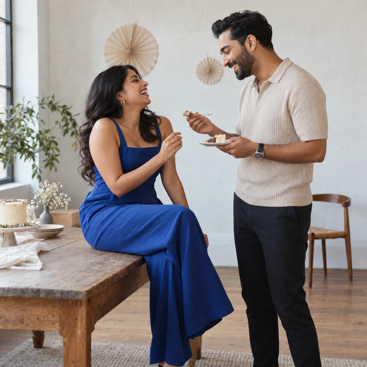 Couple birthday photoshoot in a Toronto studio